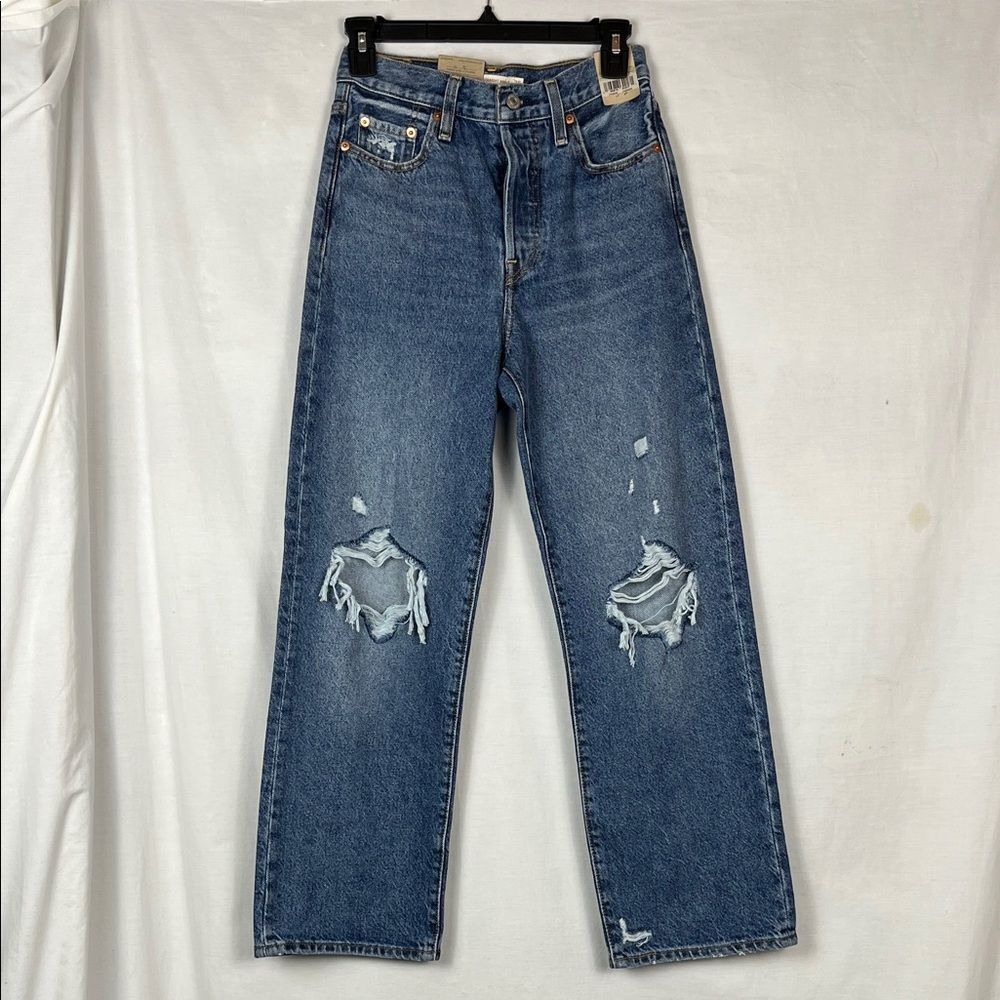 NWT Levis Ribcage Straight Ankle Cotton Jeans 25 X 27